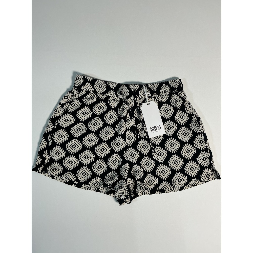 NWT Banana Moon Tameka Aztec Geometric Shorts Black White Size XS